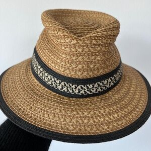 Eric Javits Natural/Black Fedora